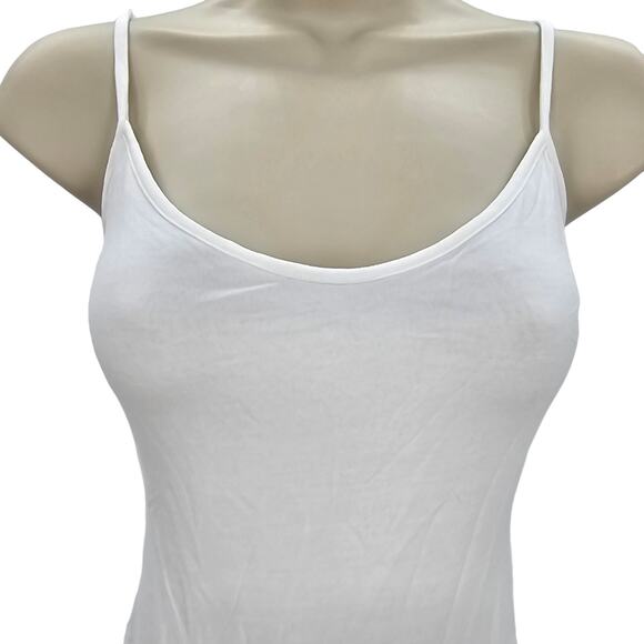 Naked Wardrobe Womans size M Classic Smooth Scoop Tank Bodysuit White Modal NEW - Picture 2 of 8